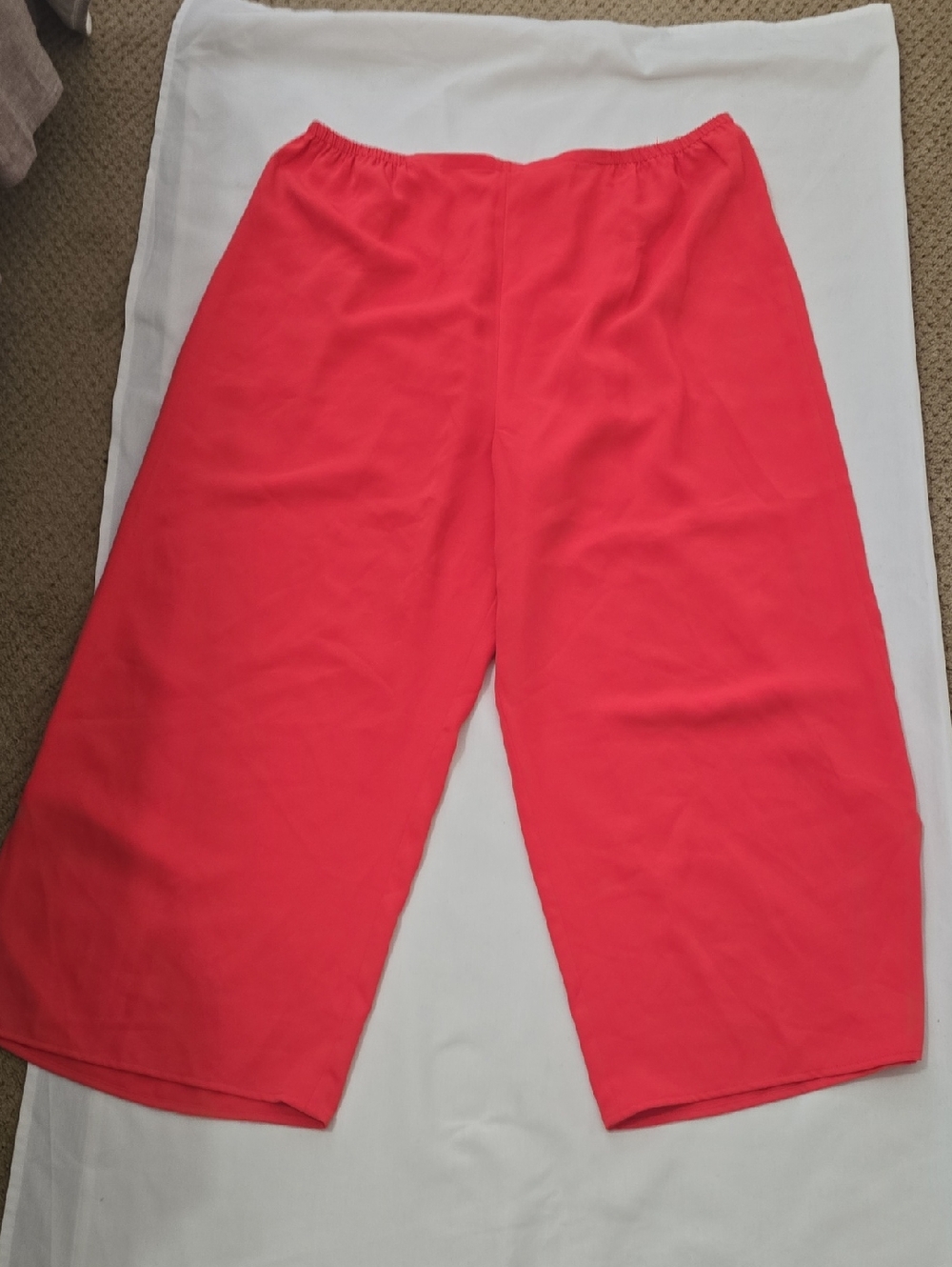 Caroline Rose Coral, Pull On. Cropped, Wideleg ‎ Pants 2x